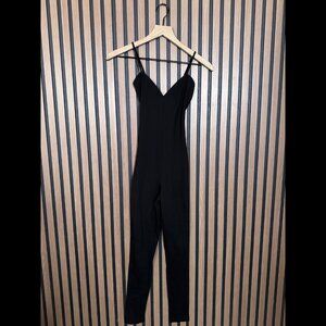 New BB Dakota Steve Madden Jumpsuit XS Womens Black One Piece Cross Back Stretch